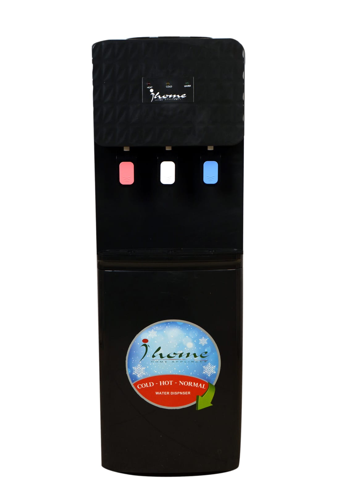 موزع مياه iHome البارد والساخن والدافئ، 3 صمامات، أسود - KI-1010